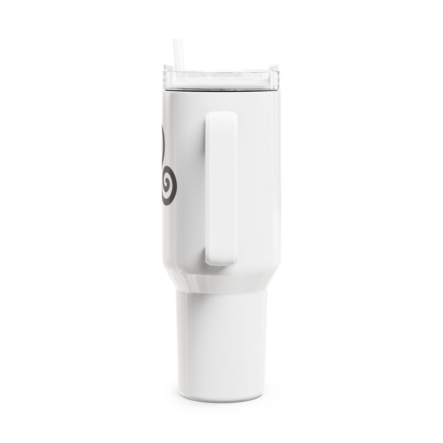 TRISKELE TRISKELION - KÖRPER GEIST SEELE • Tumbler mit Henkel & Strohhalm • XXL Reisebecher 1,2L - YOGA SANTA