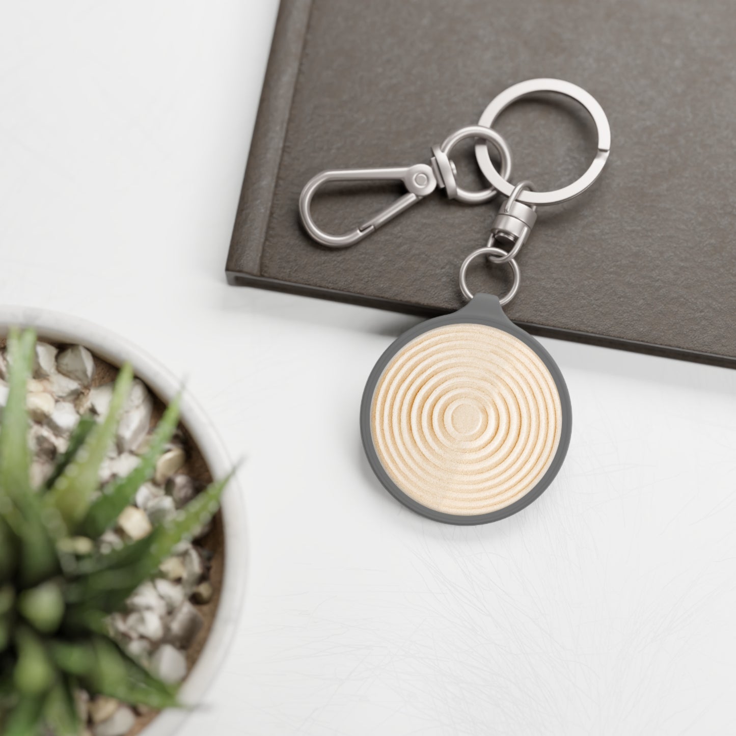 SANDSTRAND - FENG SHUI GARTEN ZEN • Edler Luxus Schlüsselanhänger mit Karabiner für Frauen & Männer
