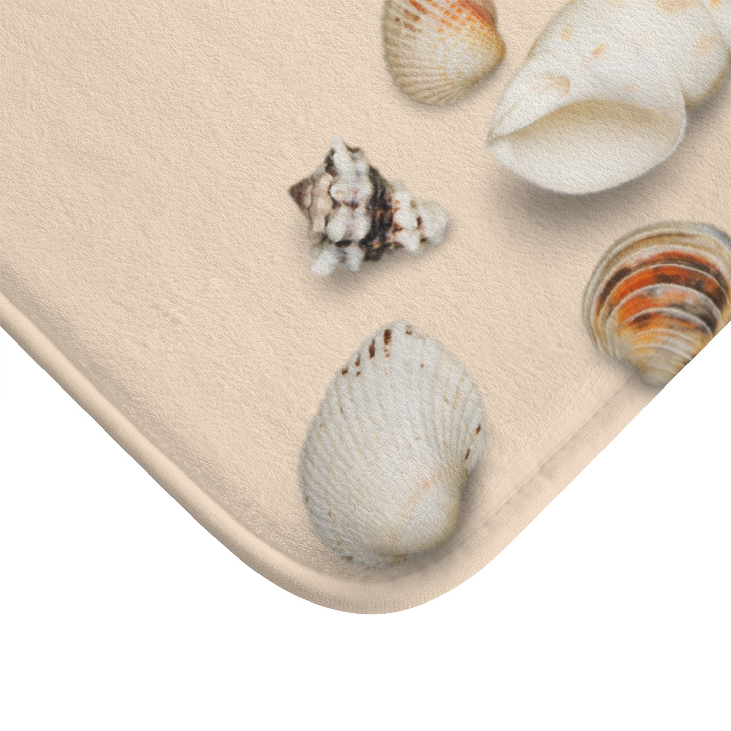 MUSCHELN AM SANDSTRAND • Badvorleger / Fussmatte / Badteppich EXTRA Weich • 43 x 61 cm & 53 x 86 cm