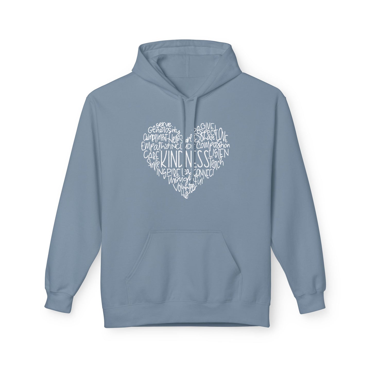 KINDNESS HERZ HERZCHEN BILD LOVE SCHRFIT LIEBESBEWEIS LIEBESBOTSCHAFT • Kuschelweicher Hoodie für Damen & Herren • Baumwolle 🌿