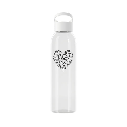 YOGA POSEN HERZ CLIPART ASANAS • MUST HAVE FÜR JEDEN YOGI •Wasserflasche Sky 650 ml