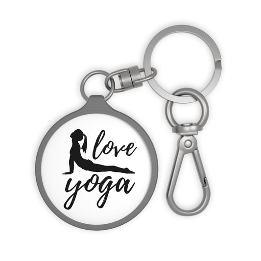 LOVE YOGA - Yoga Liebhaber • Edler Luxus Schlüsselanhänger mit Karabiner für Frauen & Männer