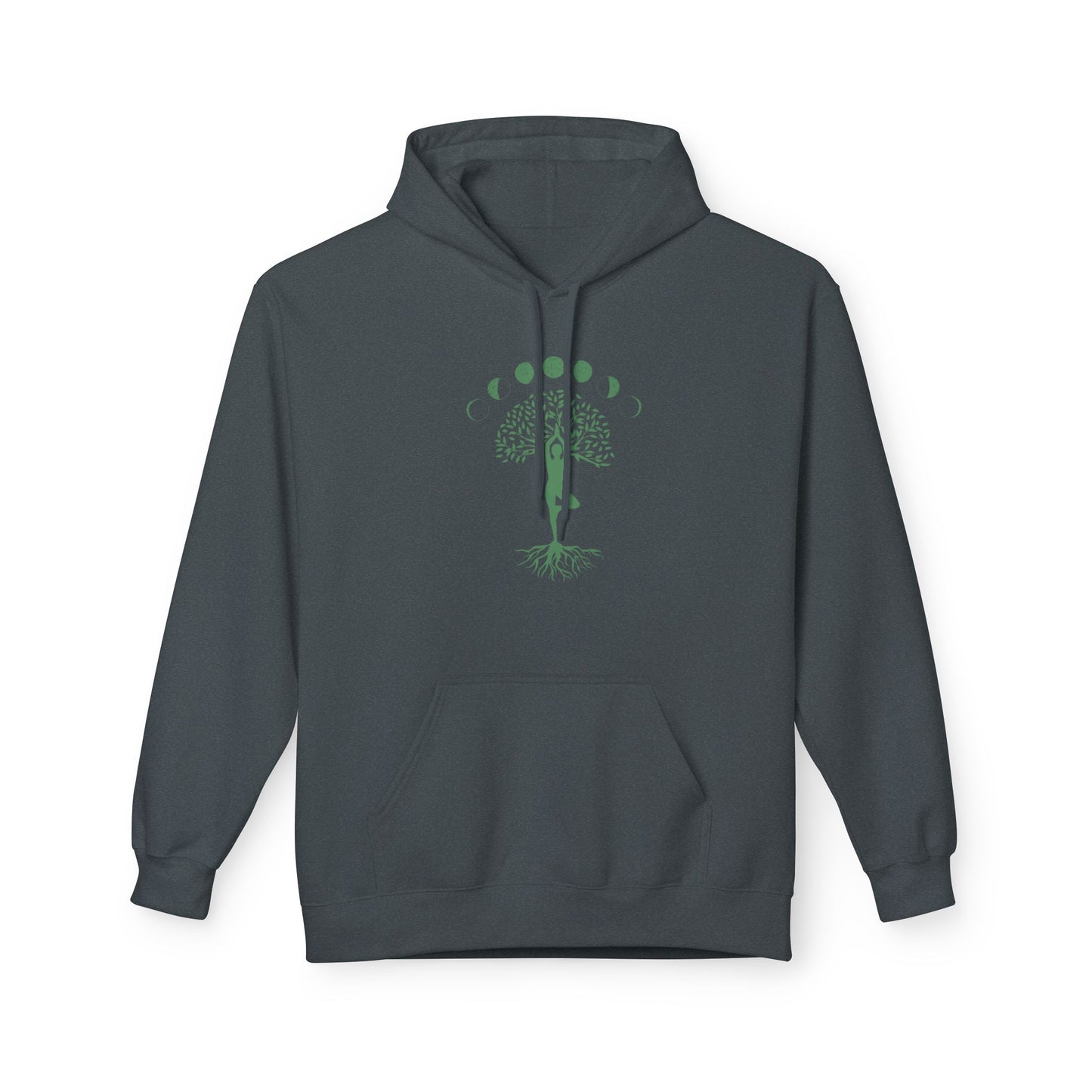 BAUM DES LEBENS, MONDPHASEN • Fleece Hoodie für Damen & Herren • Baumwolle 🌿