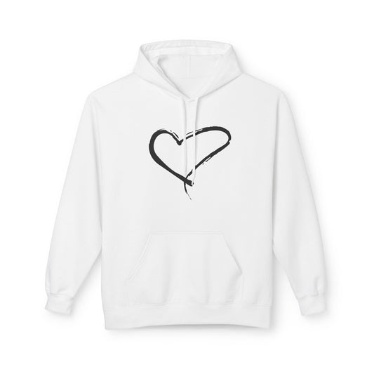 HERZ HERZCHEN BILD LIEBESBEWEIS LIEBESBOTSCHAFT ZEICHNUNG • Kuschelweicher Hoodie für Damen & Herren • Baumwolle 🌿