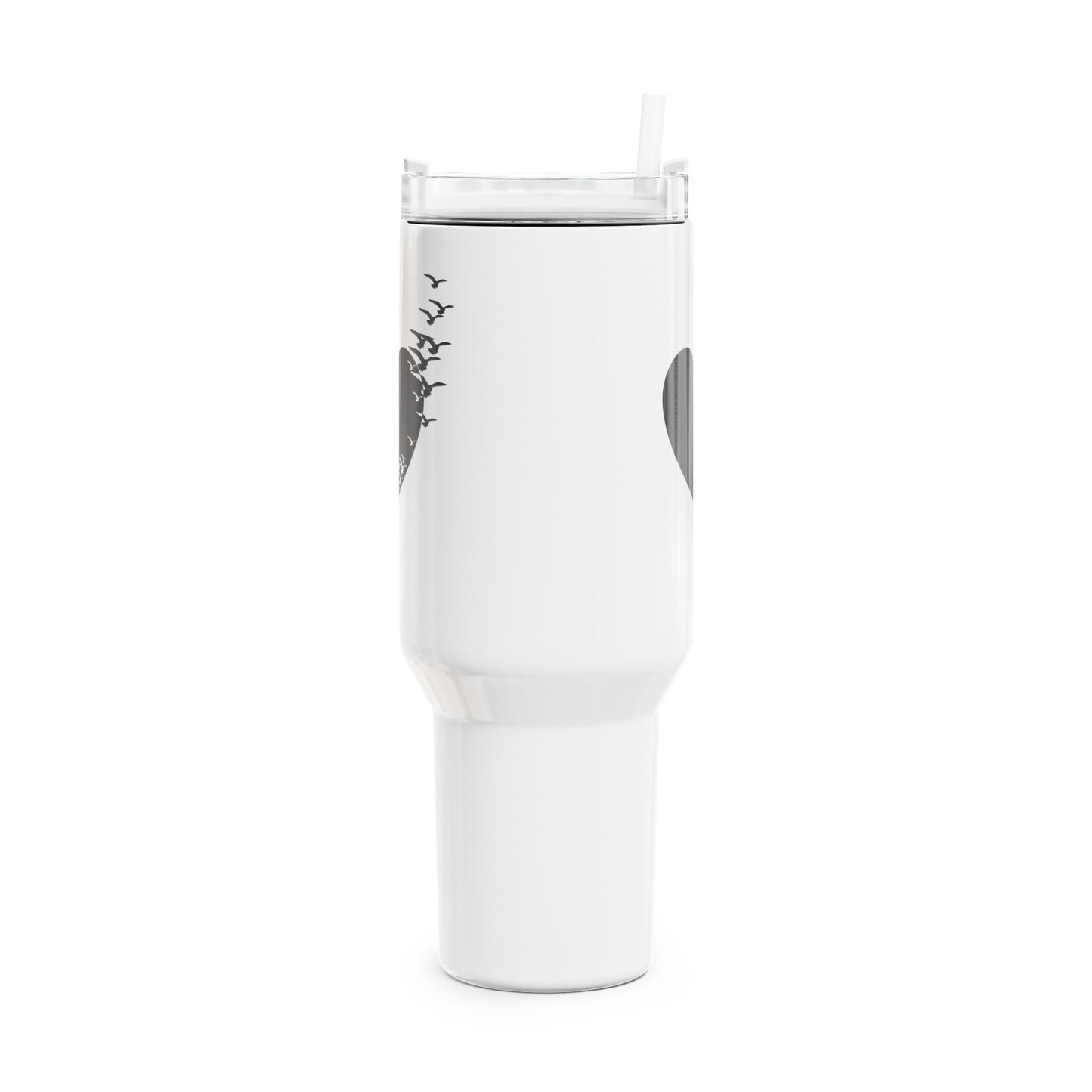 HERZ MIT VÖGELN - Tumbler, 40oz  • Liebesbeweis Geschenk, LOVE Liebesbotschaft