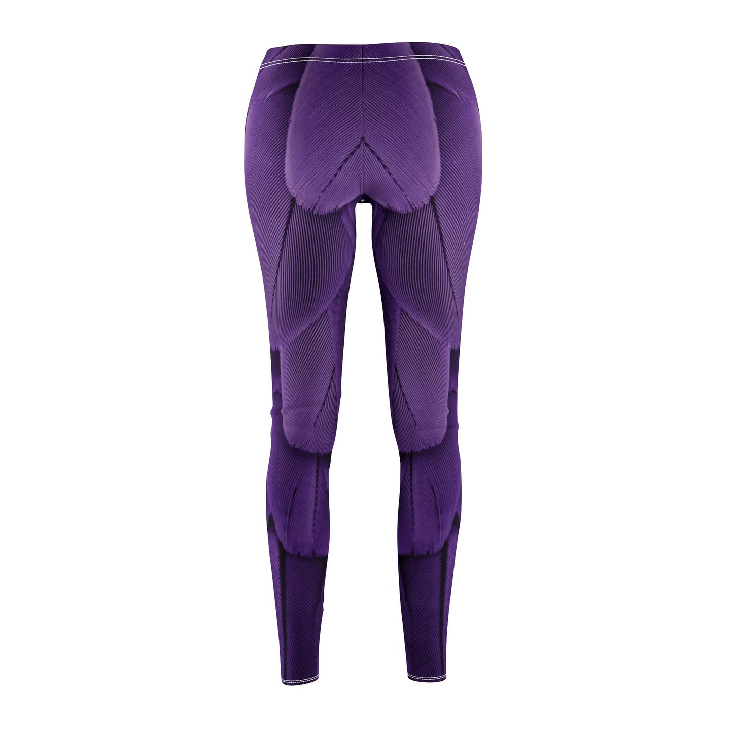 LILA VOGELFEDERN ANIMAL PRINT • Extravagant Außergewöhnlich • Damen Leggins Bunt • Beste Leggings für Sport & Freizeit