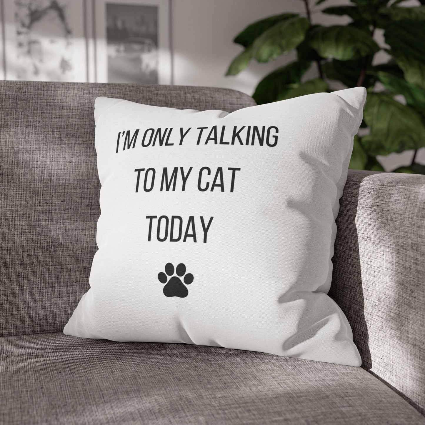 I AM ONLY TALKING TO MY CAT TODAY - Katzenliebhaber Katzenbesitzer • Deko Kissenbezug