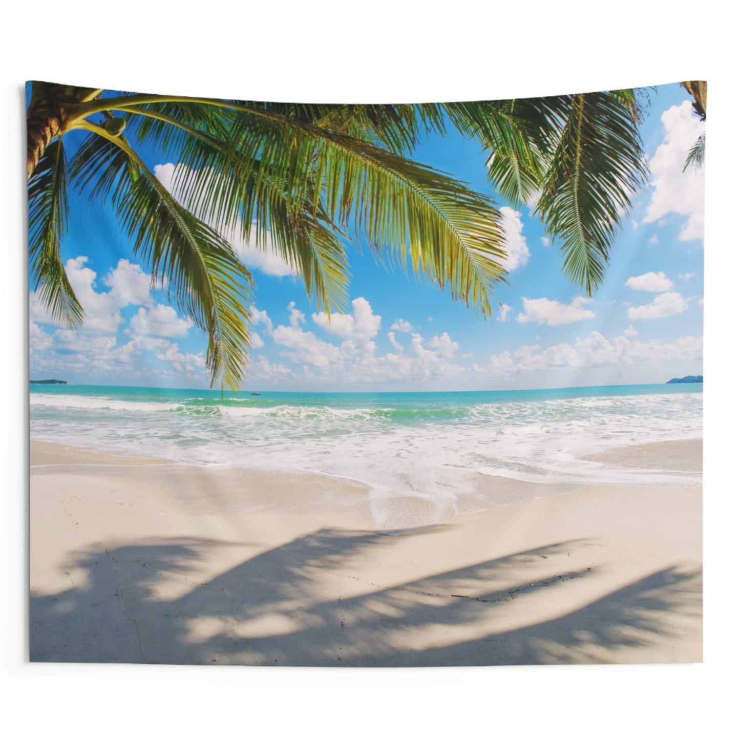 PALMEN STRAND MEER SOMMER • Urlaubsmotiv • Wandtuch • Wandttepich • Wanddekor in v. Größen bis XXL