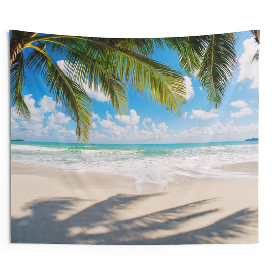 PALMEN STRAND MEER SOMMER • Urlaubsmotiv • Wandtuch • Wandttepich • Wanddekor in v. Größen bis XXL
