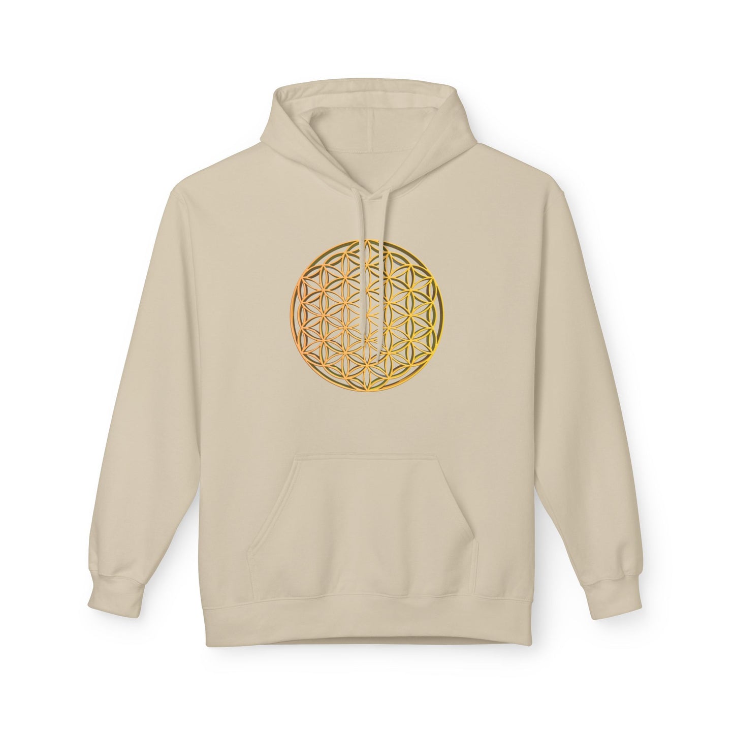 BLUME DES LEBENS SYMBOL MOTIV ZEICHEN PRINT GOLDOPTIK • Kuschelweicher Hoodie für Damen & Herren Fleece Pullover • Baumwolle 🌿
