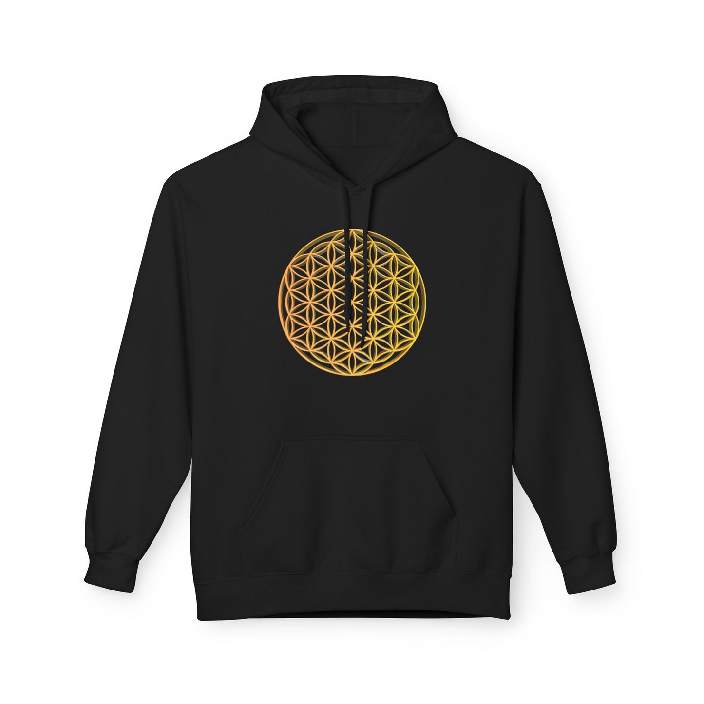 BLUME DES LEBENS SYMBOL MOTIV ZEICHEN PRINT GOLDOPTIK • Kuschelweicher Hoodie für Damen & Herren Fleece Pullover • Baumwolle 🌿