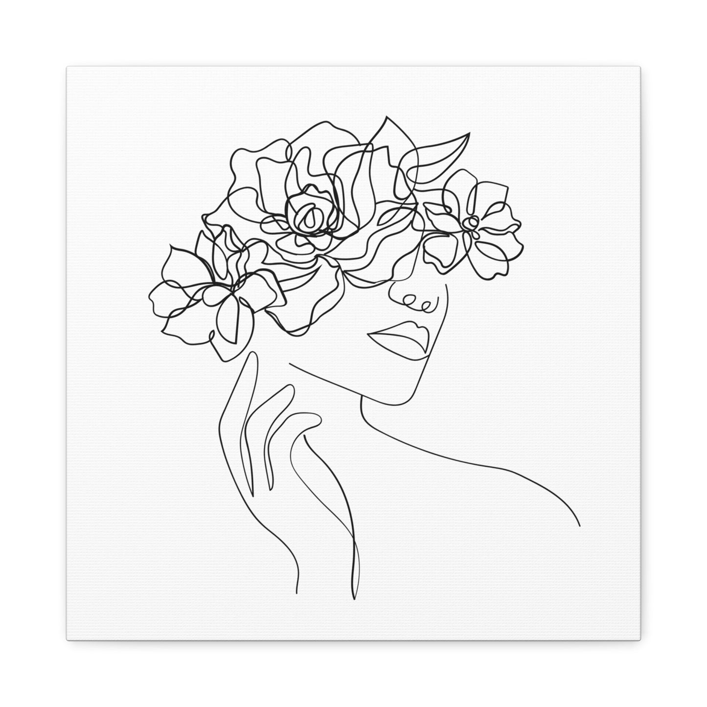 Deko Leinwand Weiss auf Holzrahmen gespannt - Kiefernholz , 1.25" Mit dekorativem Kunstdruck Bild