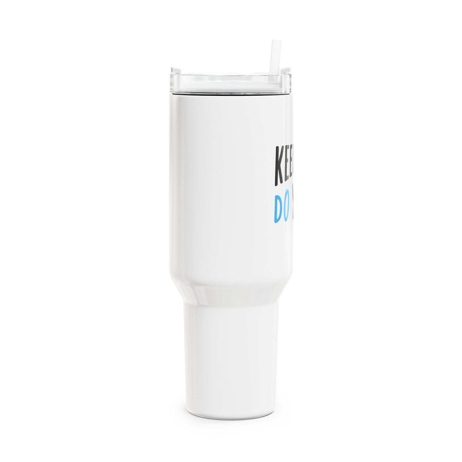 KEEP CALM DO YOGA  • Tumbler mit Henkel & Strohhalm • XXL Reisebecher 1,2L - YOGA SANTA