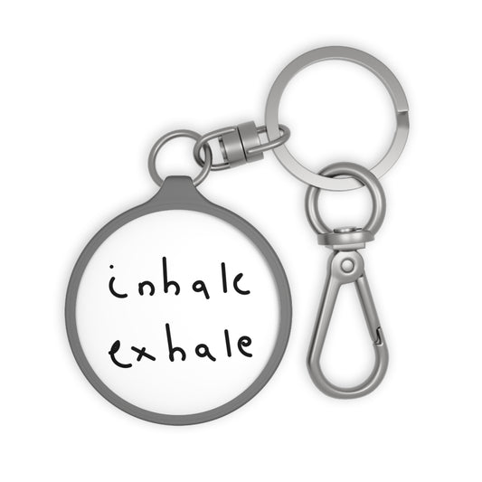 INHALE EXHALE - FITNESS YOGA SPORT MOTIVATION • Edler Luxus Schlüsselanhänger mit Karabiner für Frauen & Männer
