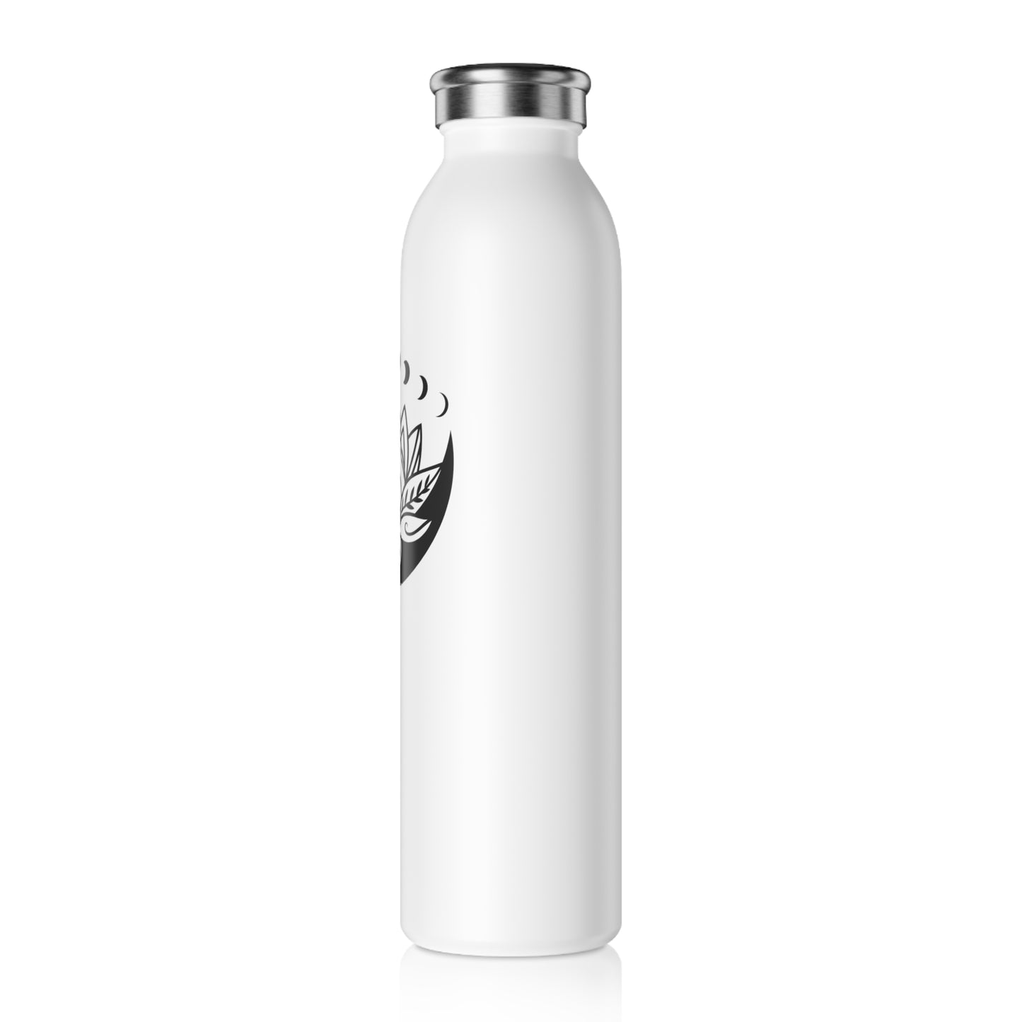 LOTUSBLÜTE MONDPHASEN BLÜTENMOTIV • Edelstahl Thermosflasche SLIM • 600 ml