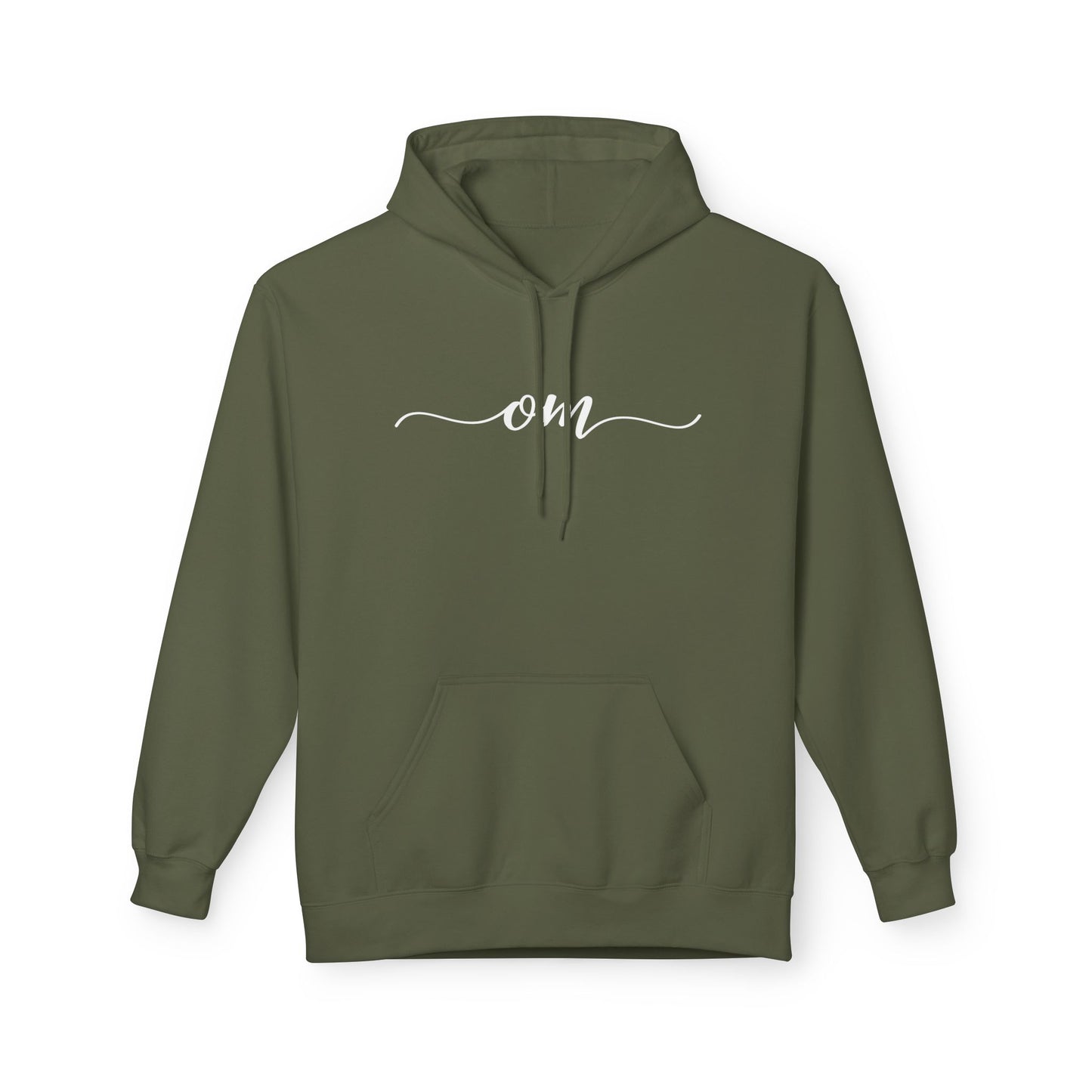 OM OHM SCHRIFTZUG YOGA MANTRA • Fleece Hoodie für Damen & Herren • Baumwolle 🌿
