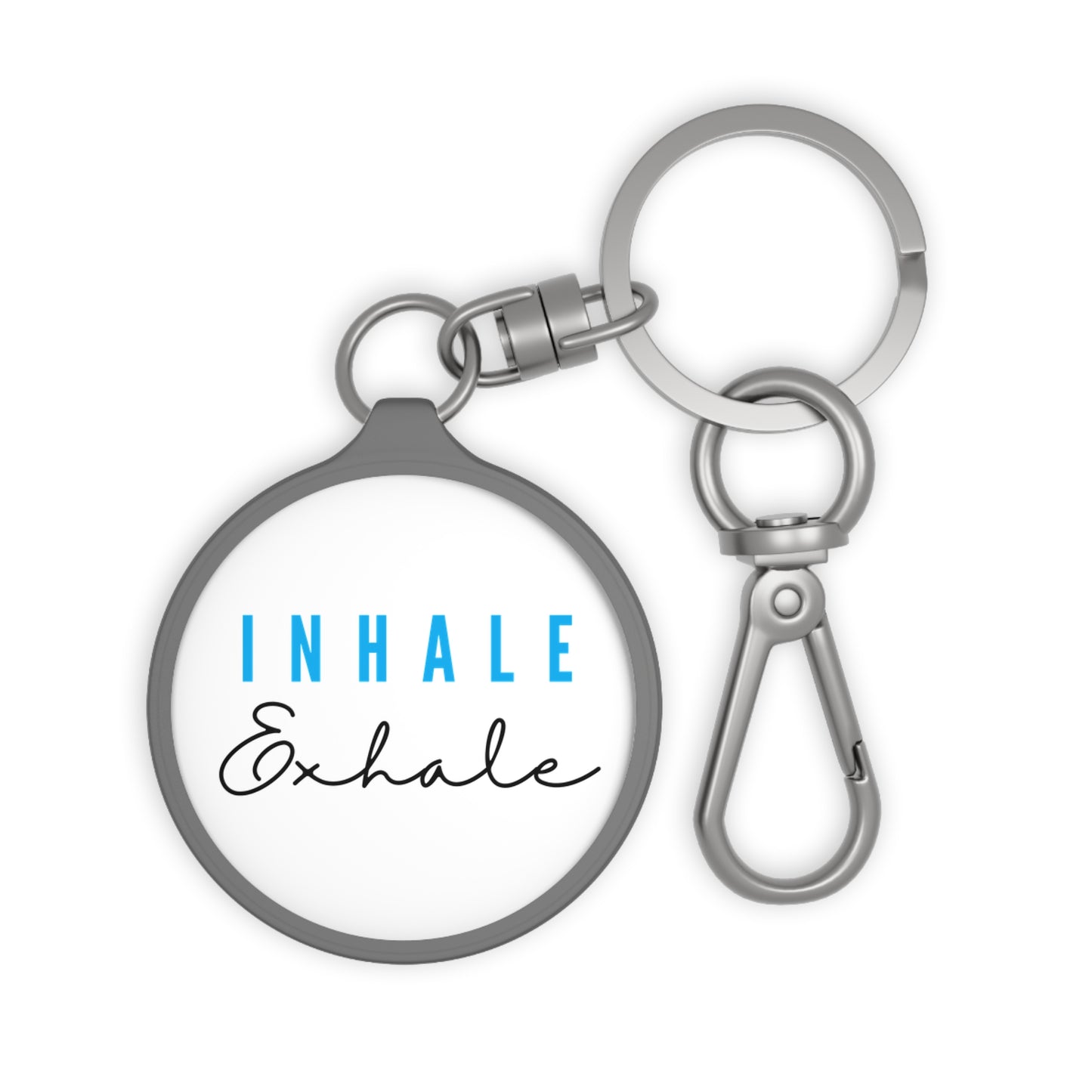 INHALE EXHALE - YOGA FITNESS MEDITATION SPORT • Edler Luxus Schlüsselanhänger mit Karabiner für Frauen & Männer