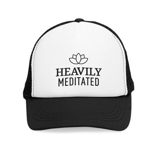 HEAVILY MEDITATED • Yoga Spruch Meditations Accessoire • Mütze Trucker Mesh Cap - YOGA SANTA