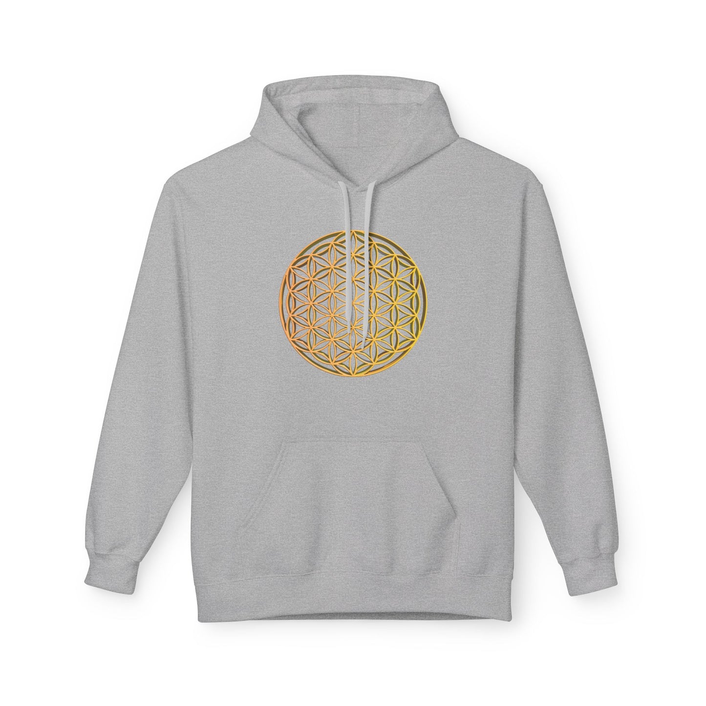 BLUME DES LEBENS SYMBOL MOTIV ZEICHEN PRINT GOLDOPTIK • Kuschelweicher Hoodie für Damen & Herren Fleece Pullover • Baumwolle 🌿