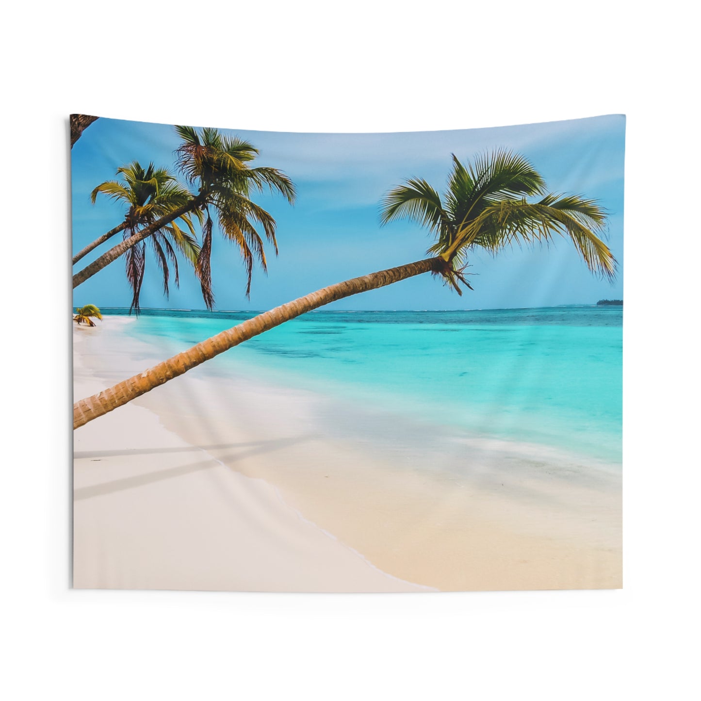 PALMEN KARIBIK STRAND • Urlaubsmotiv • Wandtuch • Wandttepich • Wanddekor in v. Größen bis XXL