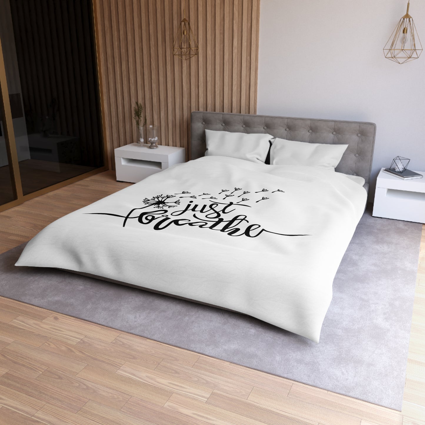JUST BREATHE - PUSTEBLUME • Luxus Fleece Kuschelweich Bettwäsche 200x200 cm &  220x240 cm
