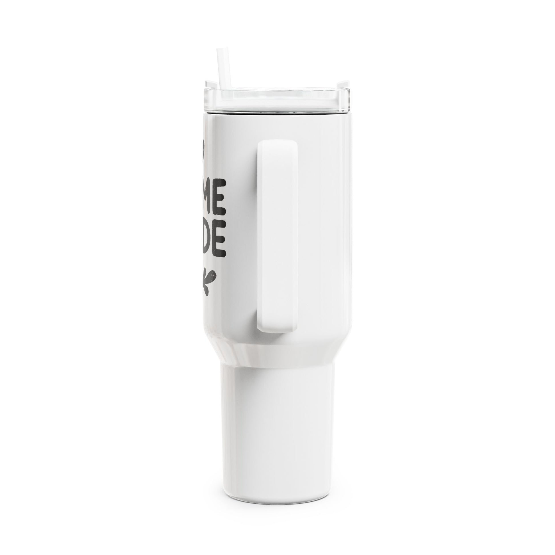 HERZ HOME MADE • Liebesbeweis Geschenk, LOVE Liebesbotschaft • Tumbler mit Henkel & Strohhalm • XXL Reisebecher 1,2L - YOGA SANTA