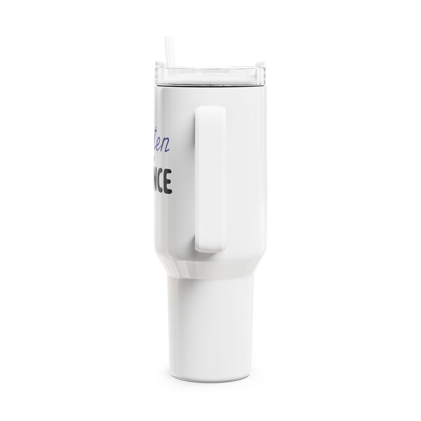 LISTEN TO THE SILENCE - YOGA MEDITATION  • Tumbler mit Henkel & Strohhalm • XXL Reisebecher 1,2L - YOGA SANTA
