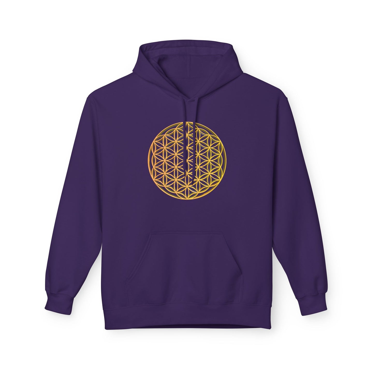 BLUME DES LEBENS SYMBOL MOTIV ZEICHEN PRINT GOLDOPTIK • Kuschelweicher Hoodie für Damen & Herren Fleece Pullover • Baumwolle 🌿