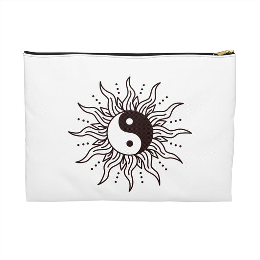 YING YANG SYMBOL - SONNE MOND - Buddhistisch • Handtaschen Organizer Flach mit Reißverschluss • Groß & Klein
