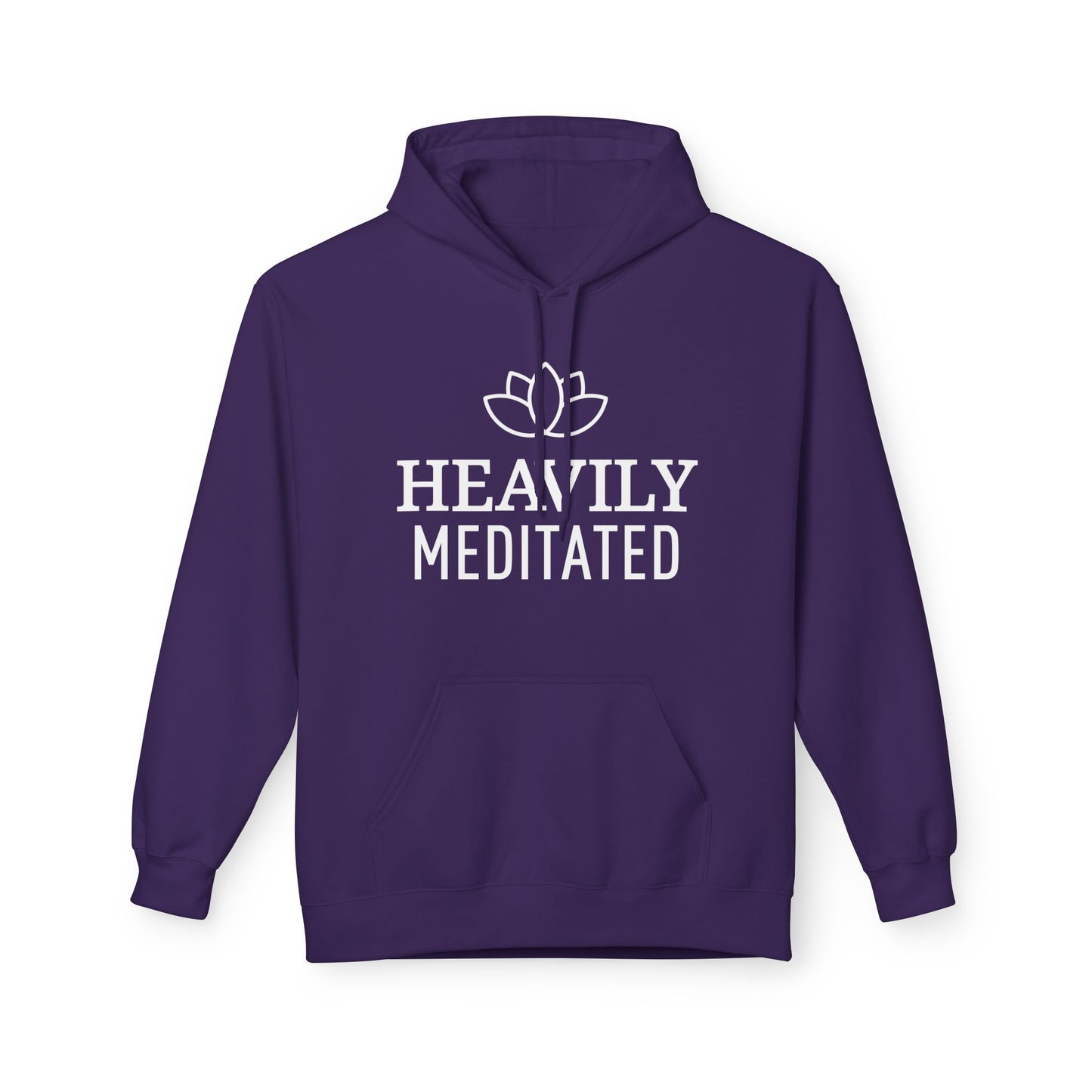HEAVILY MEDITATED • LOTUSBLÜTE MINIMALISTISCHES DESIGN • Meditations Spruch Geschenkidee • Kuschelweicher Hoodie für Damen & Herren • Baumwolle 🌿 - YOGA SANTA