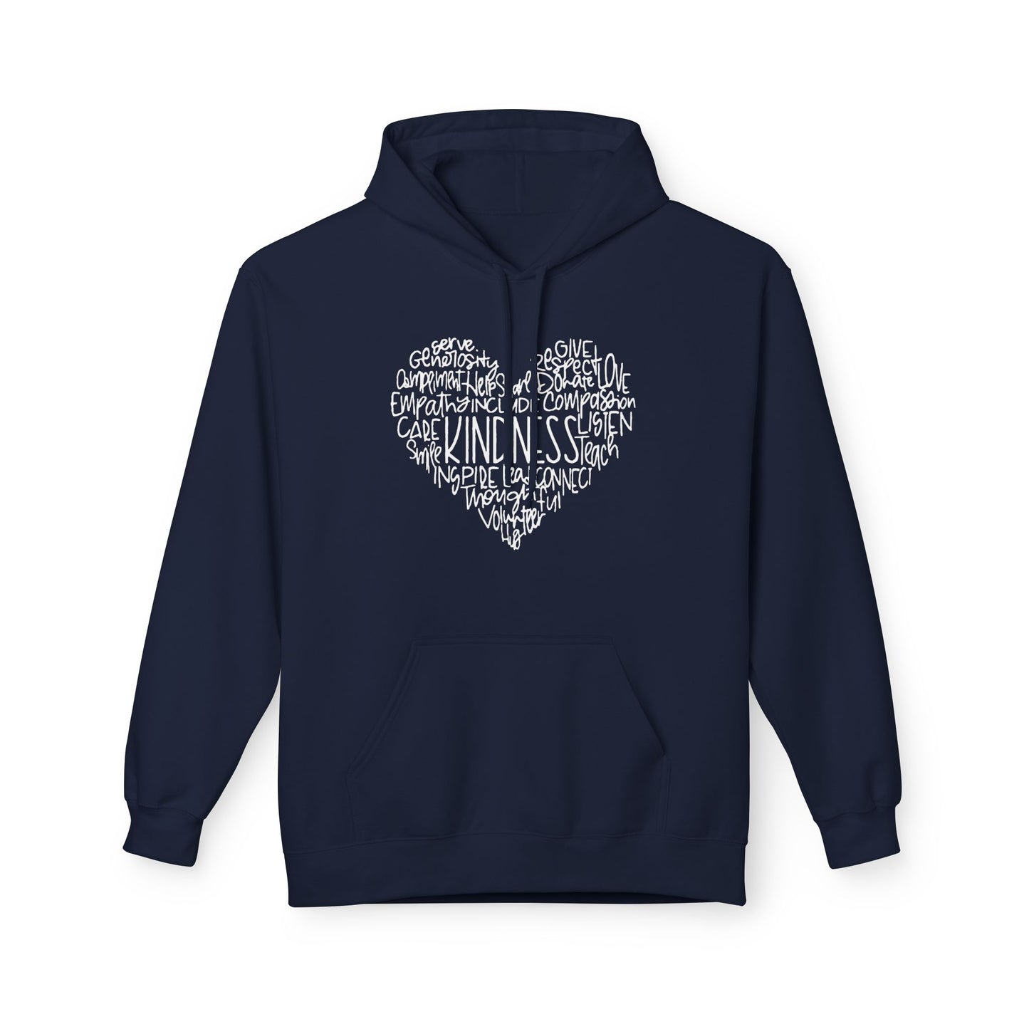 KINDNESS HERZ HERZCHEN BILD LOVE SCHRFIT LIEBESBEWEIS LIEBESBOTSCHAFT • Kuschelweicher Hoodie für Damen & Herren • Baumwolle 🌿