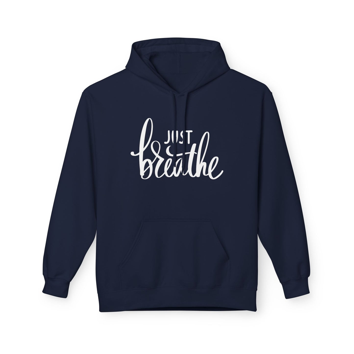 JUST BREATHE • Yoga Meditations Spruch Inspirierender Kuschelweicher Hoodie für Damen & Herren • Baumwolle 🌿