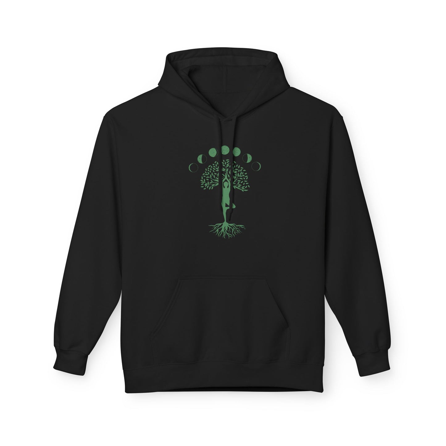 BAUM DES LEBENS, MONDPHASEN • Fleece Hoodie für Damen & Herren • Baumwolle 🌿