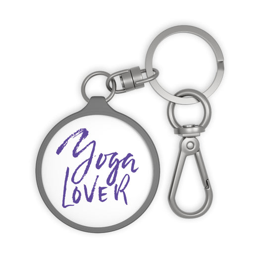 YOGA LOVER LILA VIOLET • Edler Luxus Schlüsselanhänger mit Karabiner für Frauen & Männer