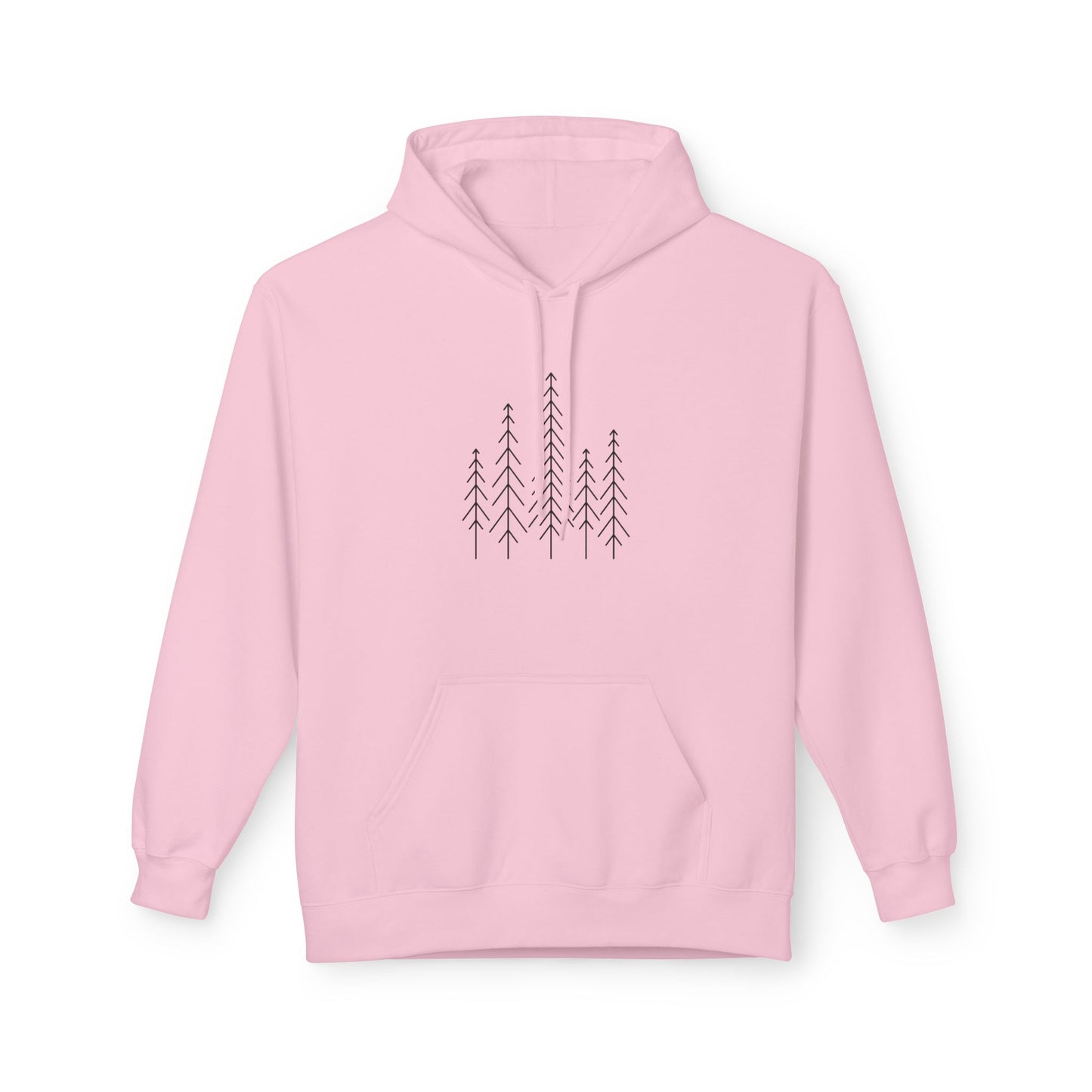 BÄUME WALD MOTIV • Minimalisitische Zeichnung • Kuscheliger Hoodie für Damen & Herren • Baumwolle 🌿