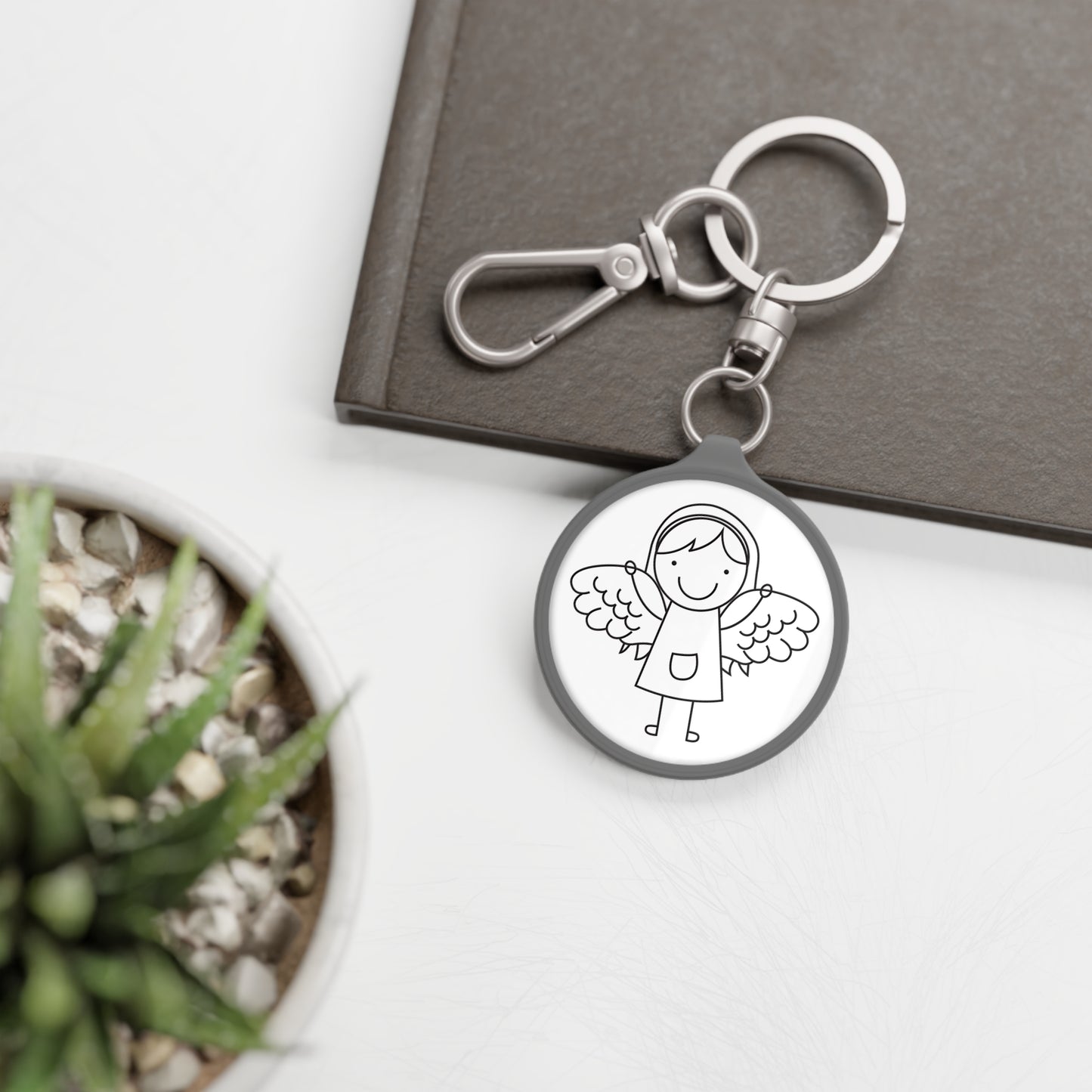 SCHUTZENGEL NIEDLICH TALISMAN • Edler Luxus Schlüsselanhänger mit Karabiner für Frauen & Männer