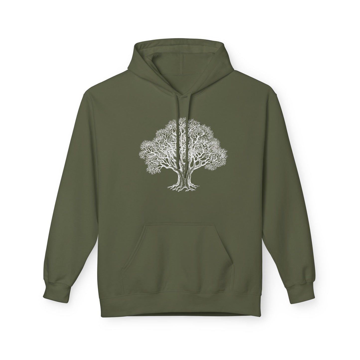 BAUM HANDGEZEICHNET ÄSTHETISCH SCHÖN • Fitness Hoodie für Damen & Herren Kapuzenpullover • Baumwolle 🌿