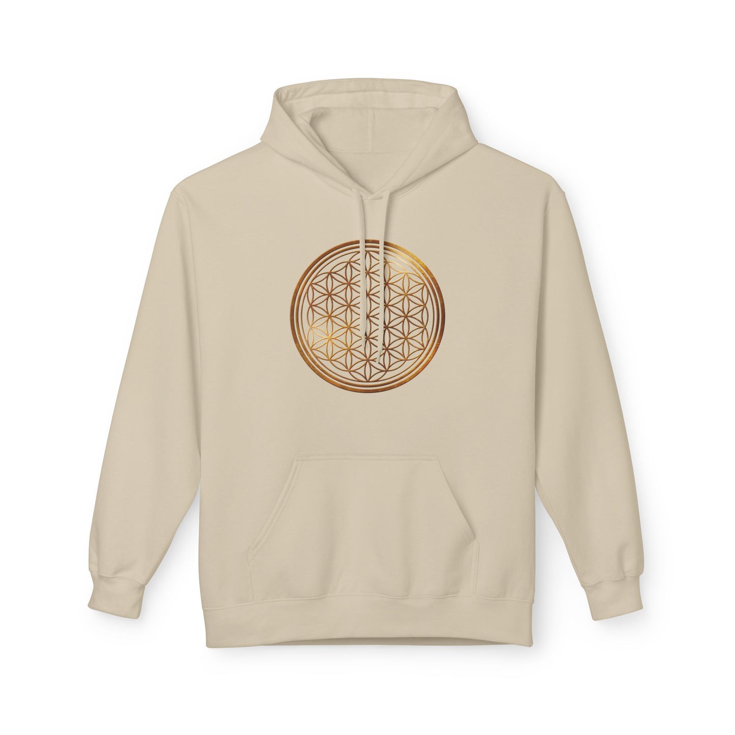 BLUME DES LEBENS SYMBOL ZEICHEN PRINTMOTIV • SPIRITUELLER Hoodie für Damen & Herren Fleece Kapuzenpullover Kuschelweich • Baumwolle 🌿