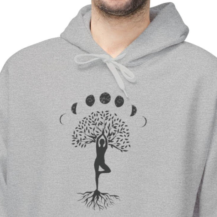BAUM DES LEBENS, MONDPHASEN • Fleece Hoodie für Damen & Herren • Baumwolle 🌿