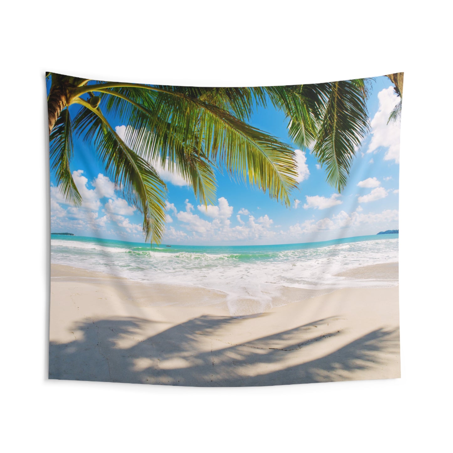 PALMEN STRAND MEER SOMMER • Urlaubsmotiv • Wandtuch • Wandttepich • Wanddekor in v. Größen bis XXL