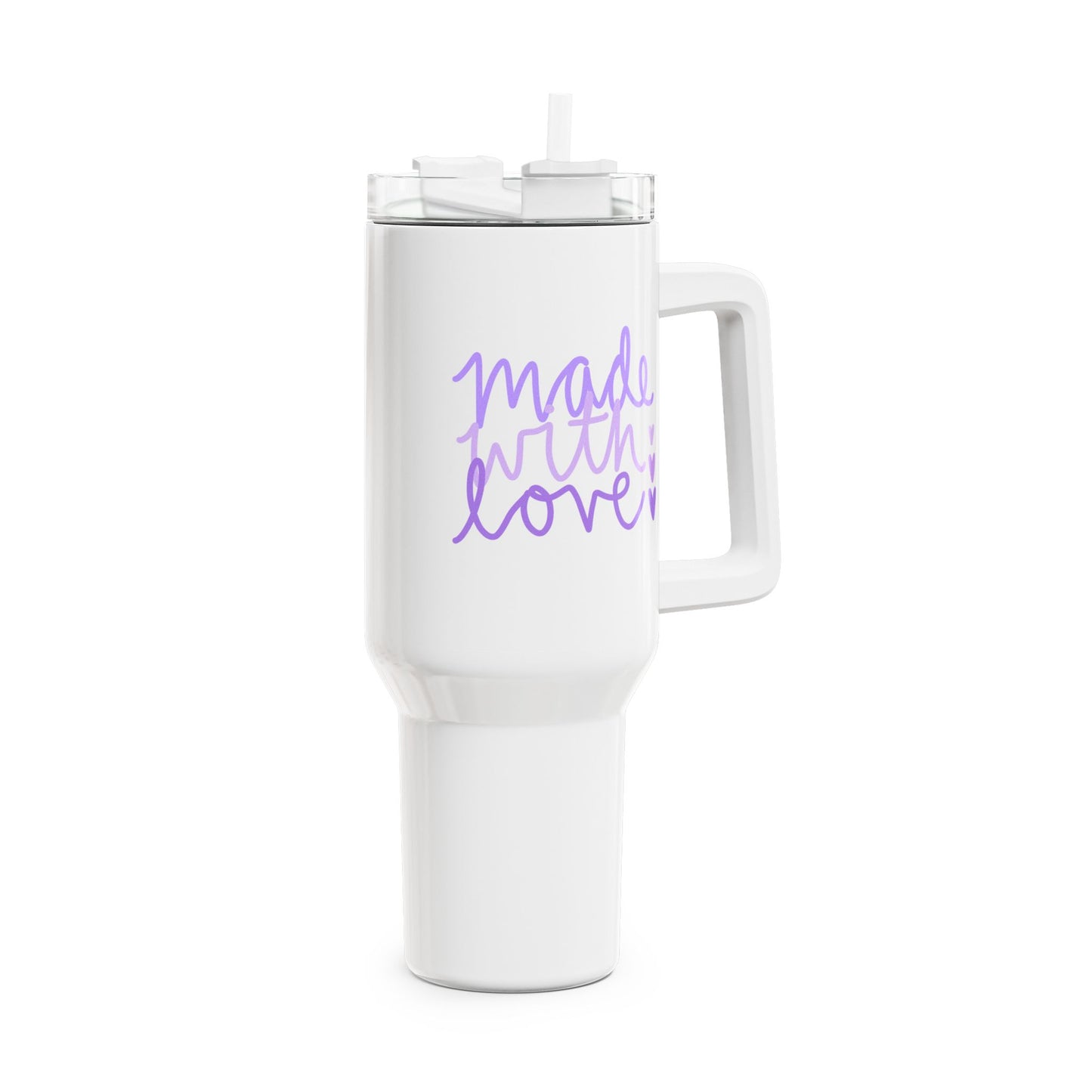 MADE WITH LOVE - MIT LIEBE GEMACHT• Tumbler mit Henkel & Strohhalm • XXL Reisebecher 1,2L - YOGA SANTA