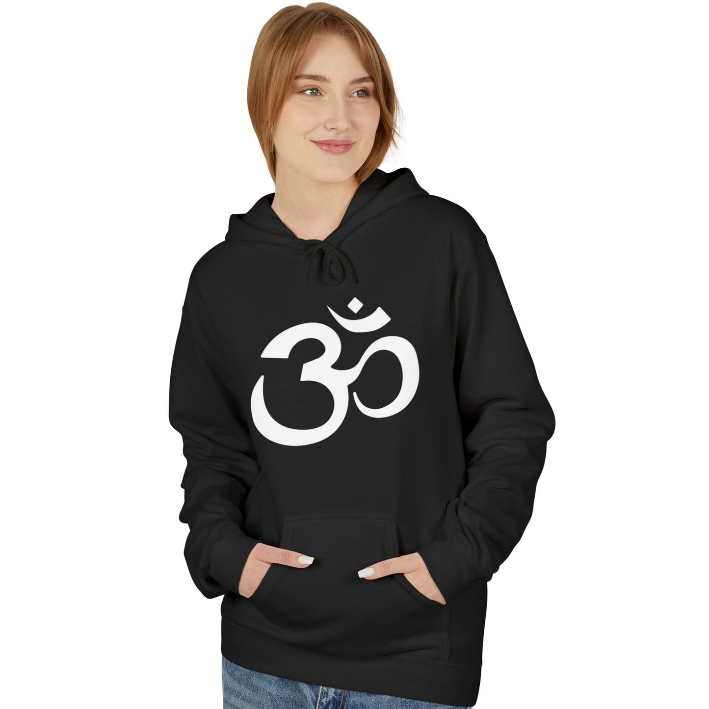 OM OHM ZEICHEN SYMBOL MOTIV PRINT • Kuschelweicher Hoodie für Damen & Herren • Baumwolle 🌿