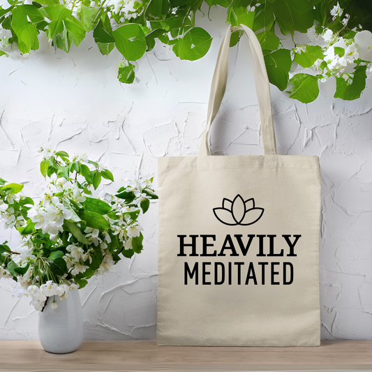 HEAVILY MEDITATED • Yoga Accessoire • Baumwolltasche Klein •  100 % Baumwolle 🌿 - YOGA SANTA